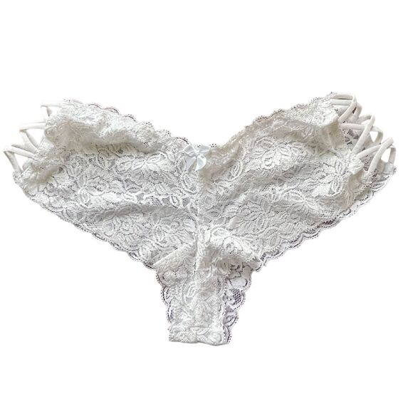 Fredricks Of Hollywood Panties Medium‎ White Lace Stretch - Picture 1 of 4